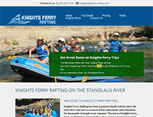 Tablet Screenshot of knightsferryrafting.com